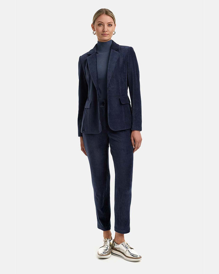 Blazer in Jersey Cord Retro Blue
