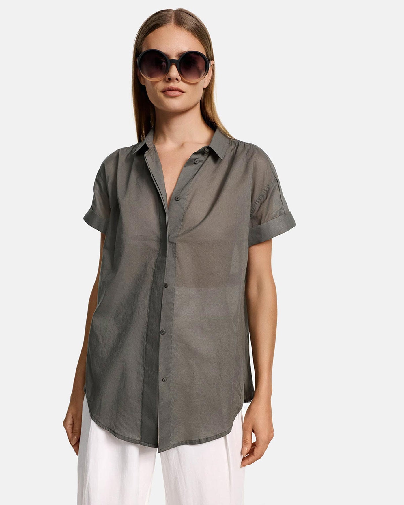 Bluse Kurzarm Olive myMEID