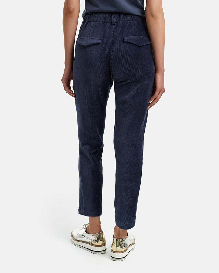 Hose in Cord Jersey Retro Blue