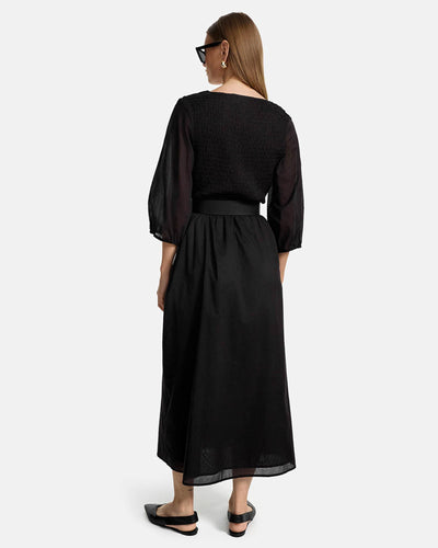 Kleid mit Smokeeffekt Black myMEID