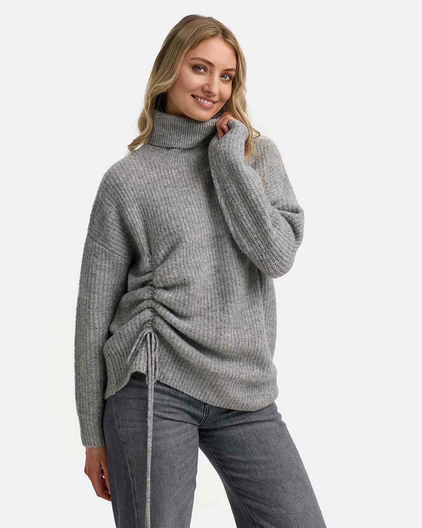 Pullover mit Alpaka Light Grey myMEID
