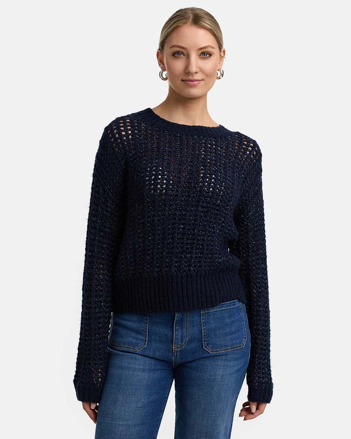 Pullover mit Wolle Navy