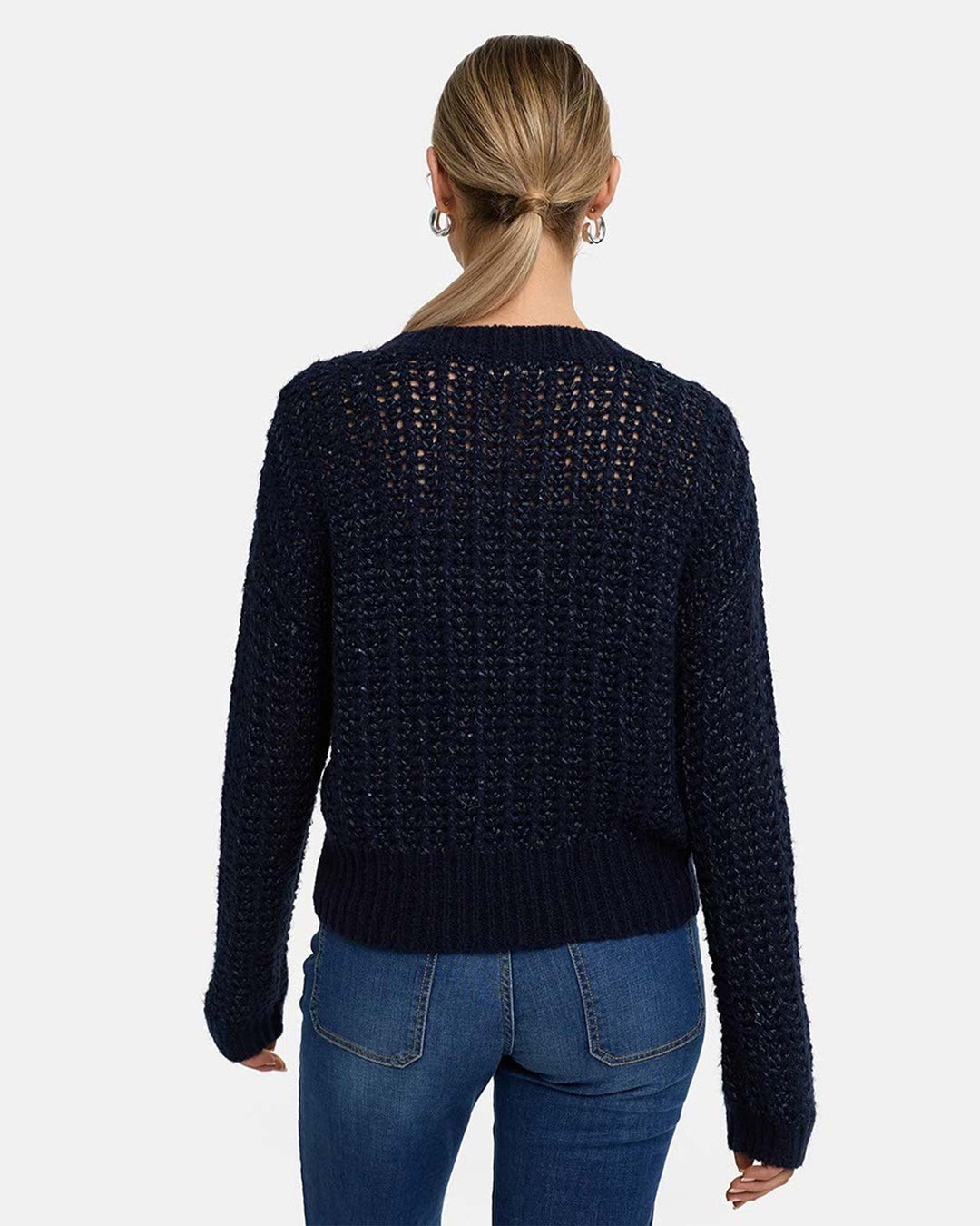 Pullover mit Wolle Navy