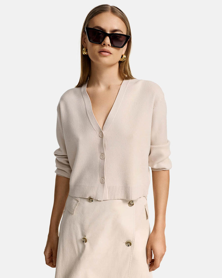 Strickcardigan Creme