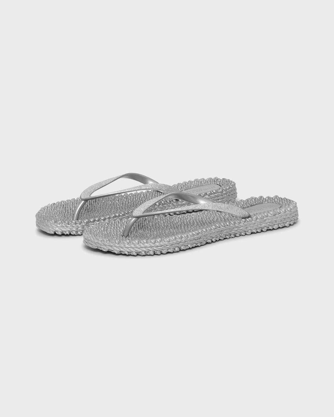 Flip Flop With Glitter Silver