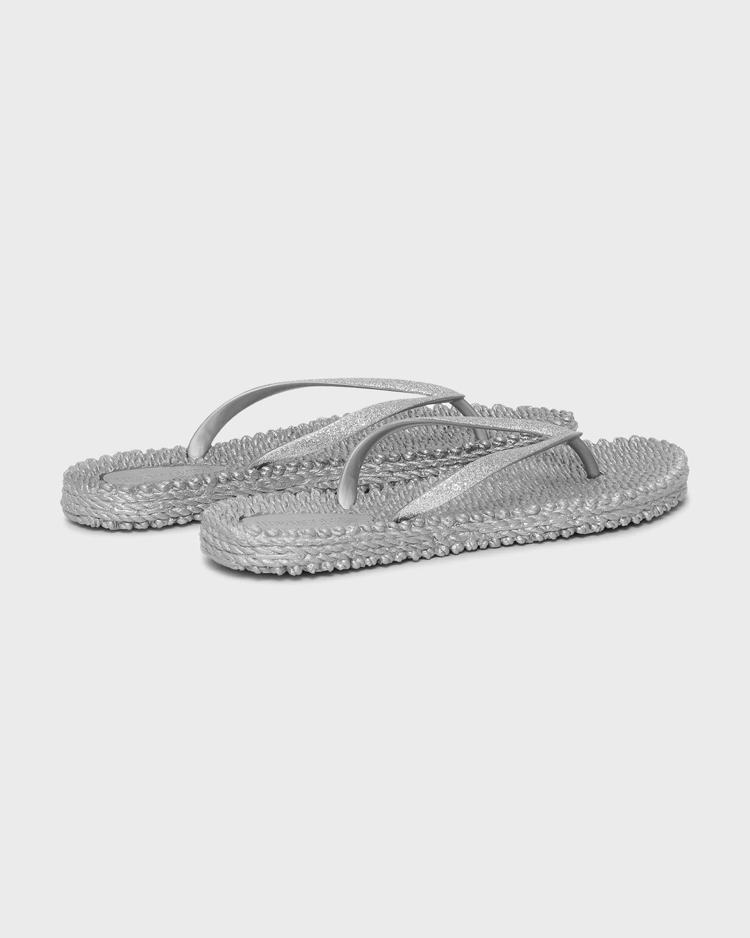 Flip Flop With Glitter Silver