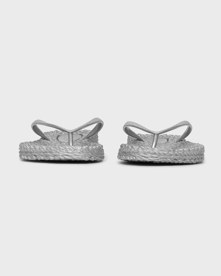 Flip Flop With Glitter Silver