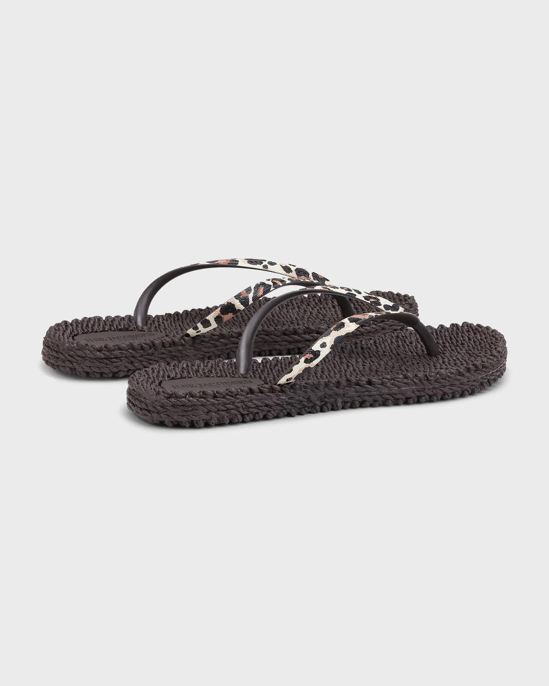 Flip Flop with Print Brown Panthera Print