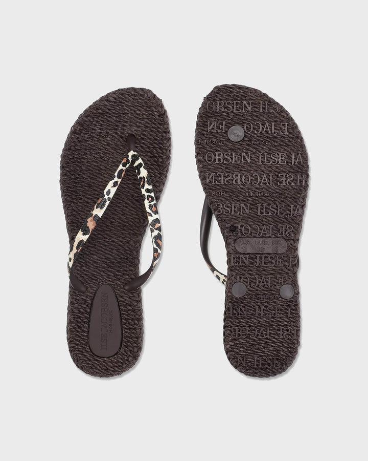 Flip Flop with Print Brown Panthera Print