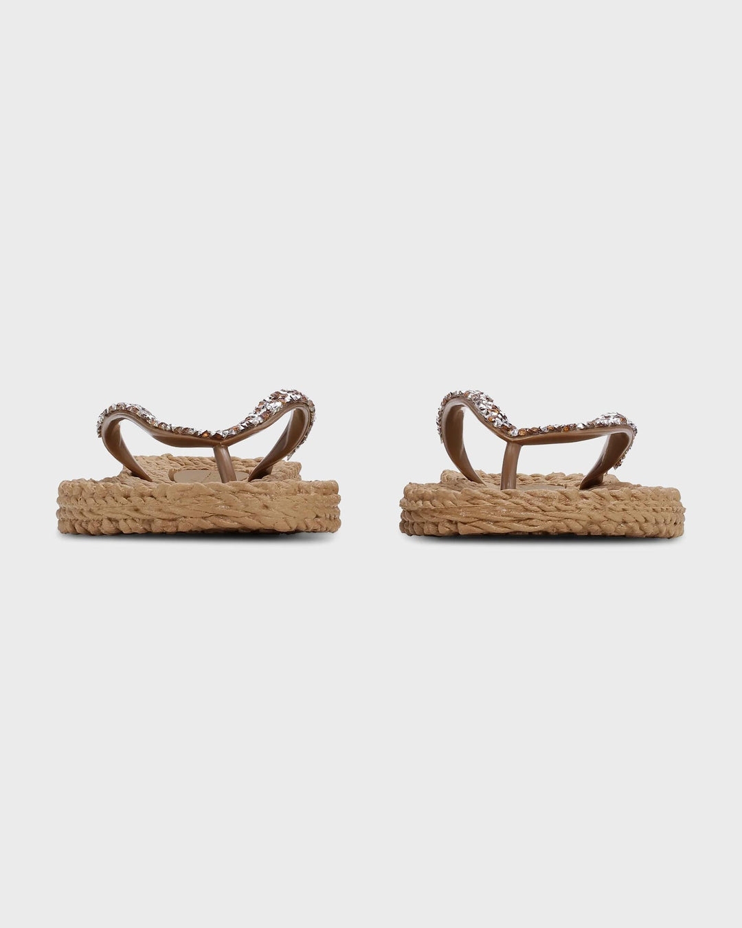Flip Flop with Rhinestones Mocca