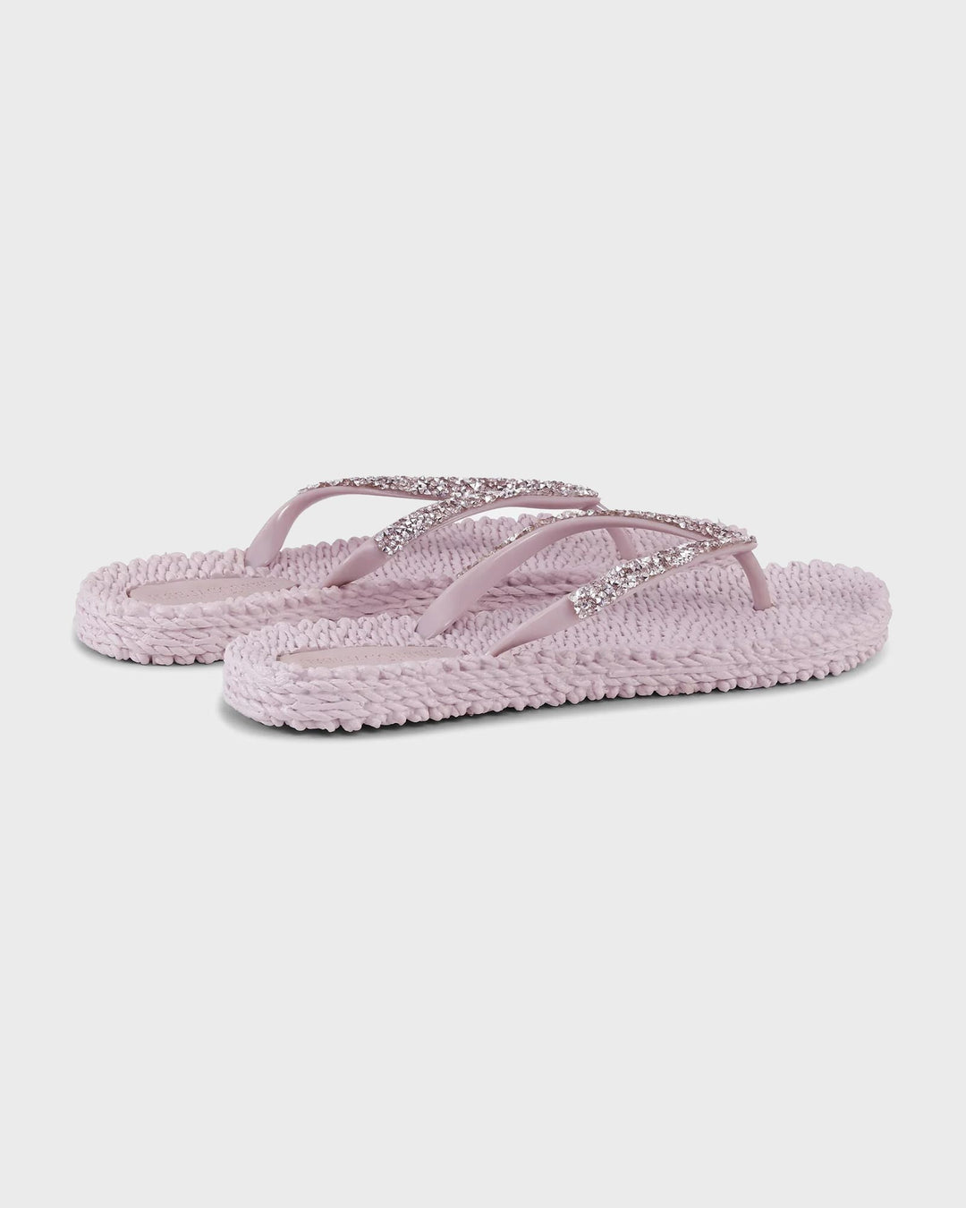 Flip Flop with Rhinestones Mauve Shadows