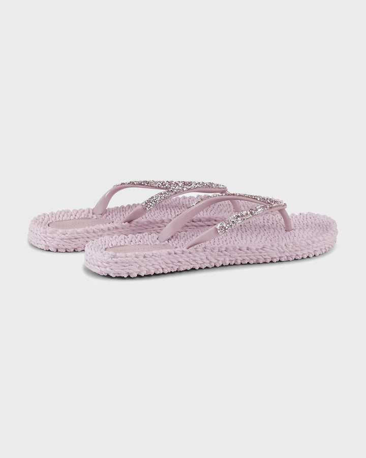 Flip Flop with Rhinestones Mauve Shadows