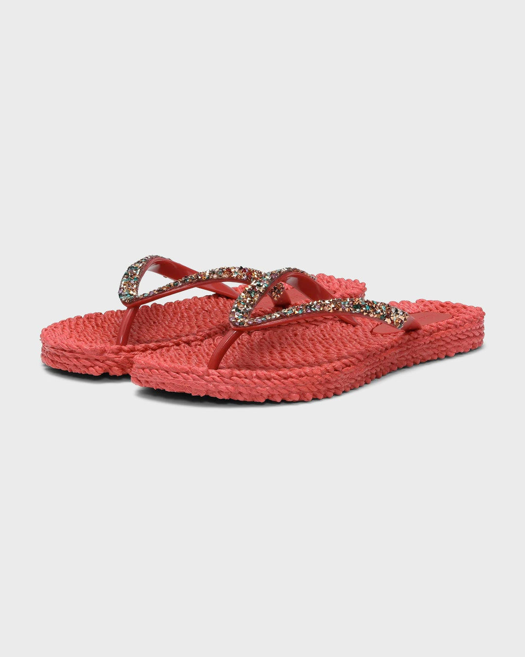 Flip Flop with Rhinestones Baked Apple