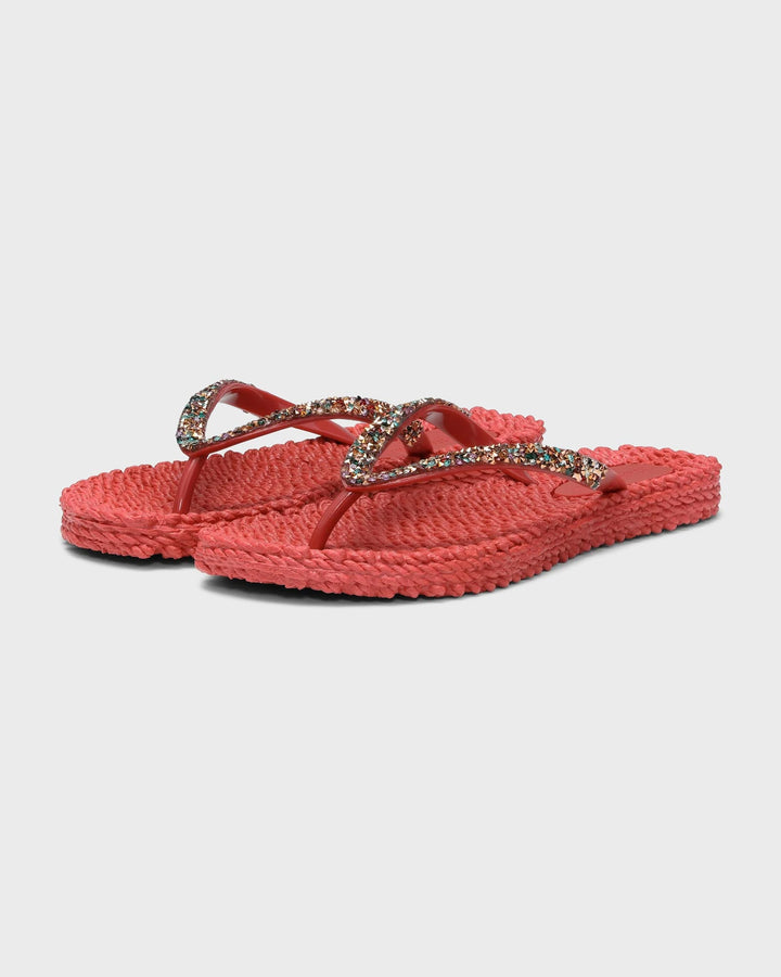 Flip Flop with Rhinestones Baked Apple