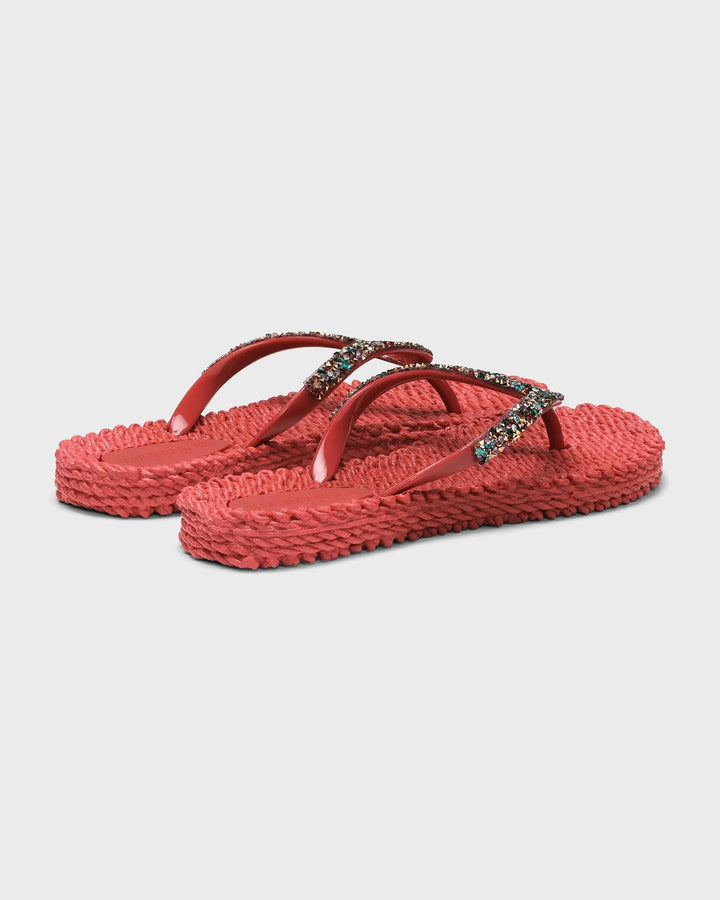 Flip Flop with Rhinestones Baked Apple