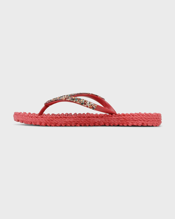 Flip Flop with Rhinestones Baked Apple