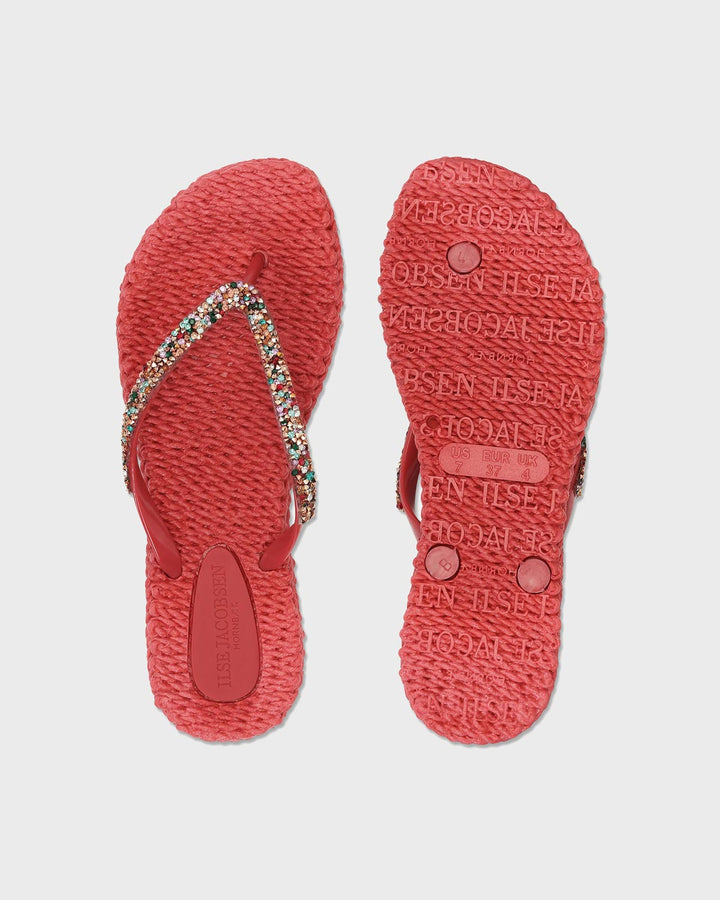 Flip Flop with Rhinestones Baked Apple