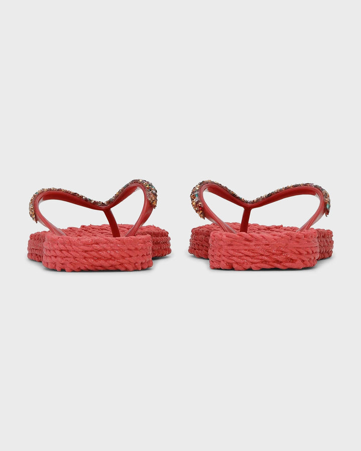 Flip Flop with Rhinestones Baked Apple