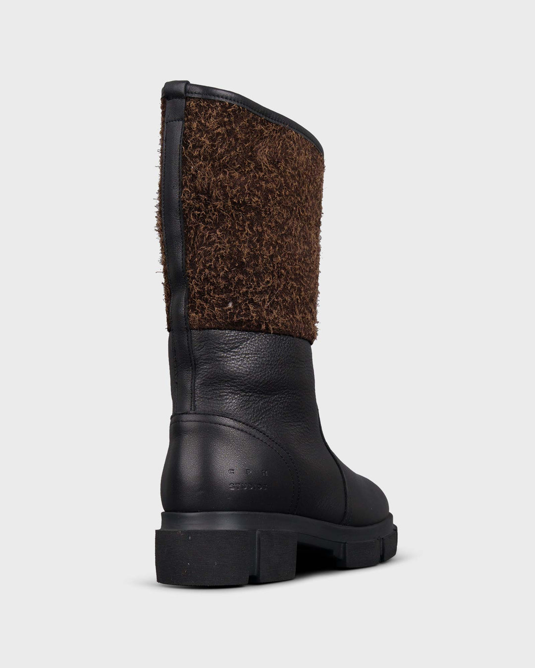 CPH563 Leather Mix Teddy Black/Brown
