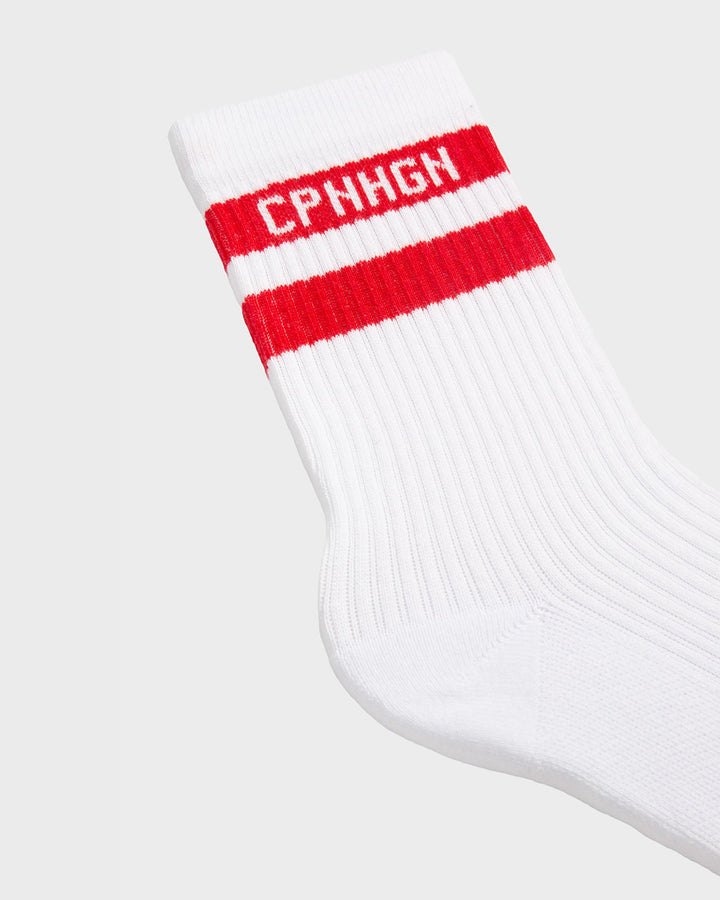 CPH Socks 3 Cotton Blend White/Red