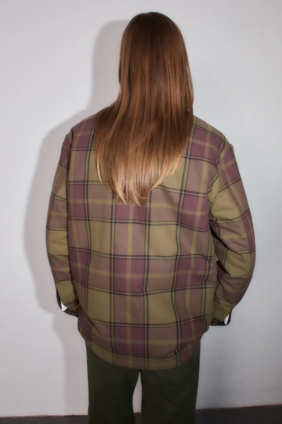 CPH Padded Overshirt 1 Olive/Burgundy Karo