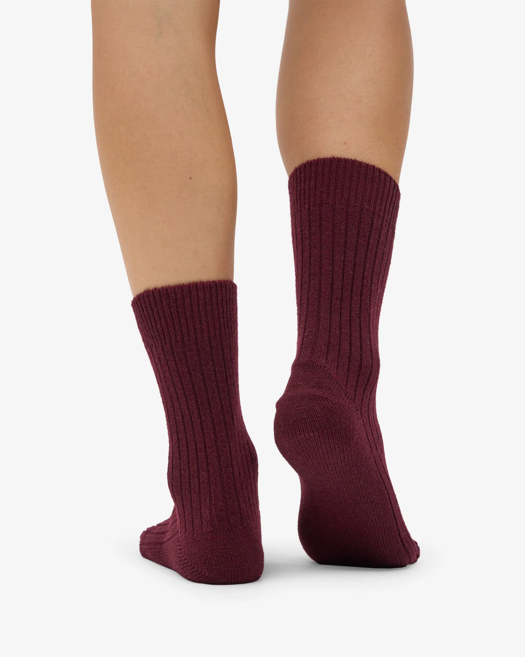 Merino Wool Blend Sock Oxblood Red