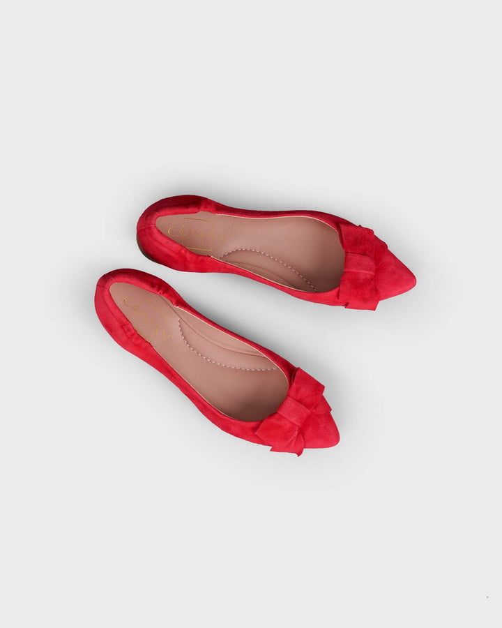 Ballerina Camoscio Red
