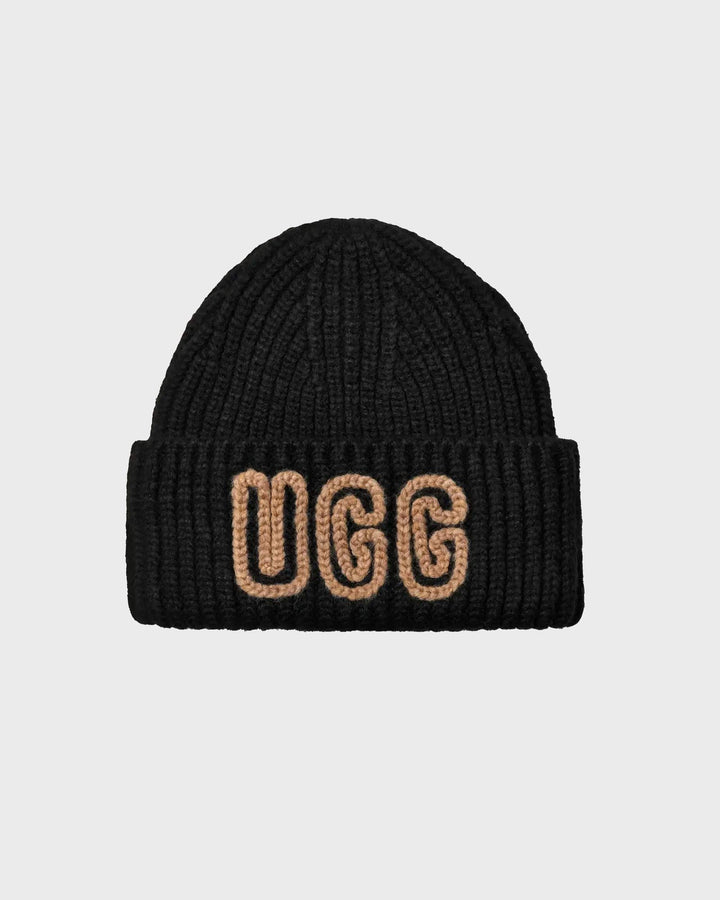Chunky Crafted Rib Beanie Black