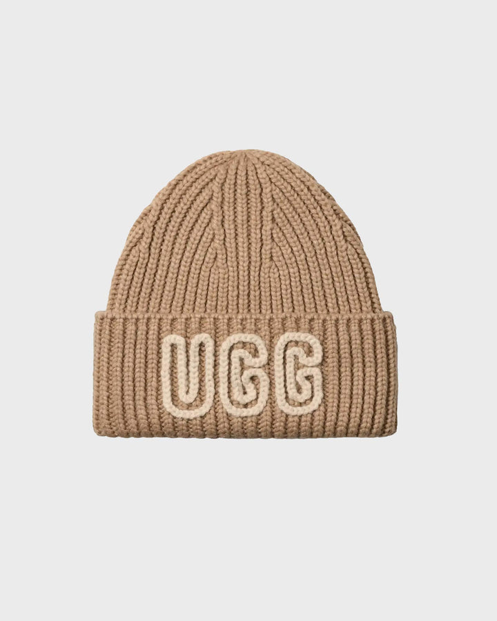 Chunky Crafted Rib Beanie White Pepper