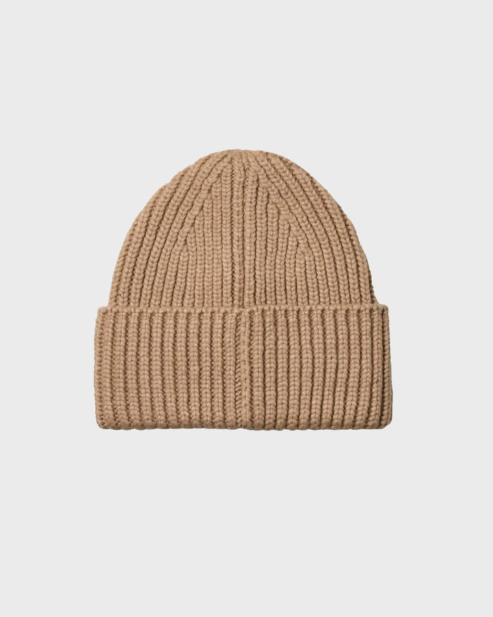 Chunky Crafted Rib Beanie White Pepper