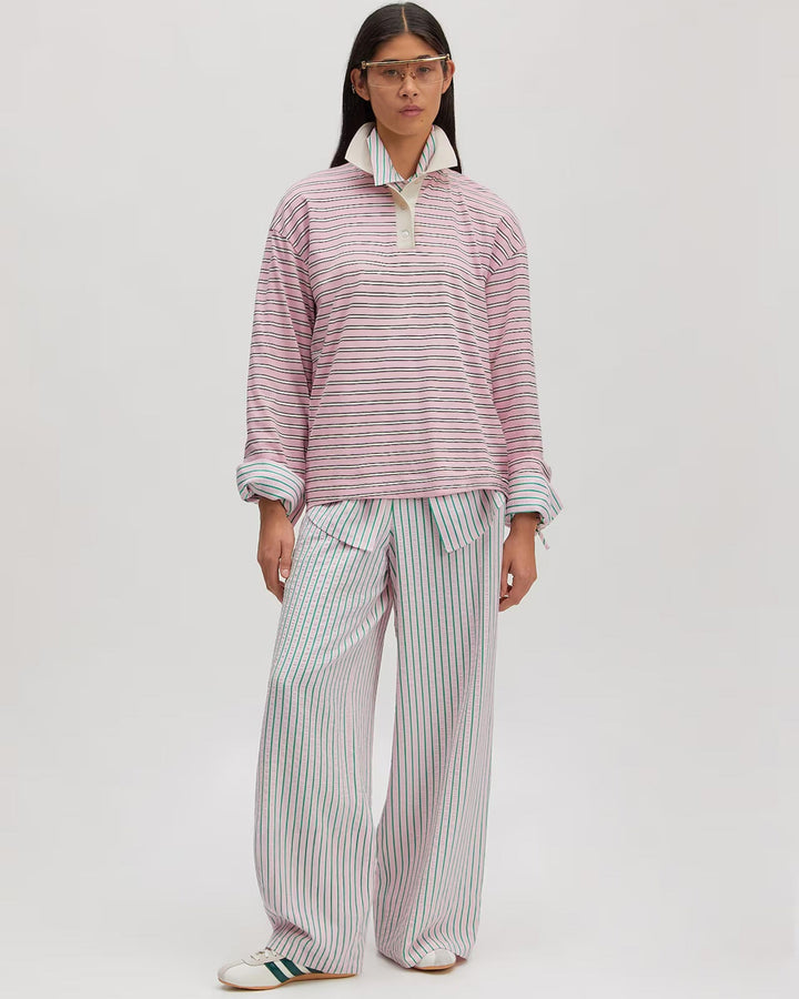 Cindy Longsleeve Cameo Pink, Black,Egret