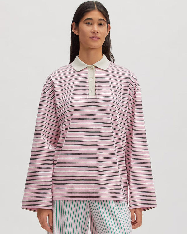 Cindy Longsleeve Cameo Pink, Black,Egret