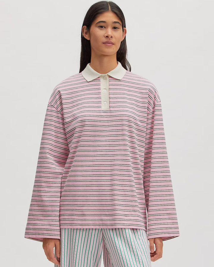 Cindy Longsleeve Cameo Pink, Black,Egret