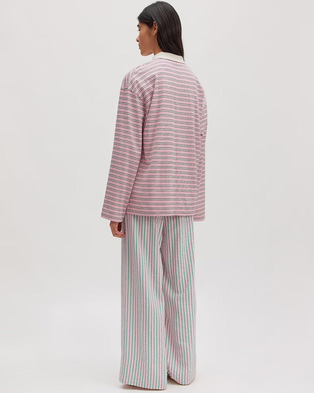 Cindy Longsleeve Cameo Pink, Black,Egret