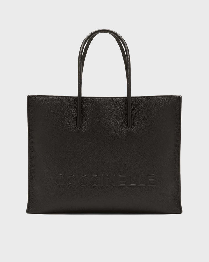 Coccinelle Myrtha Maxi Logo Medium Black