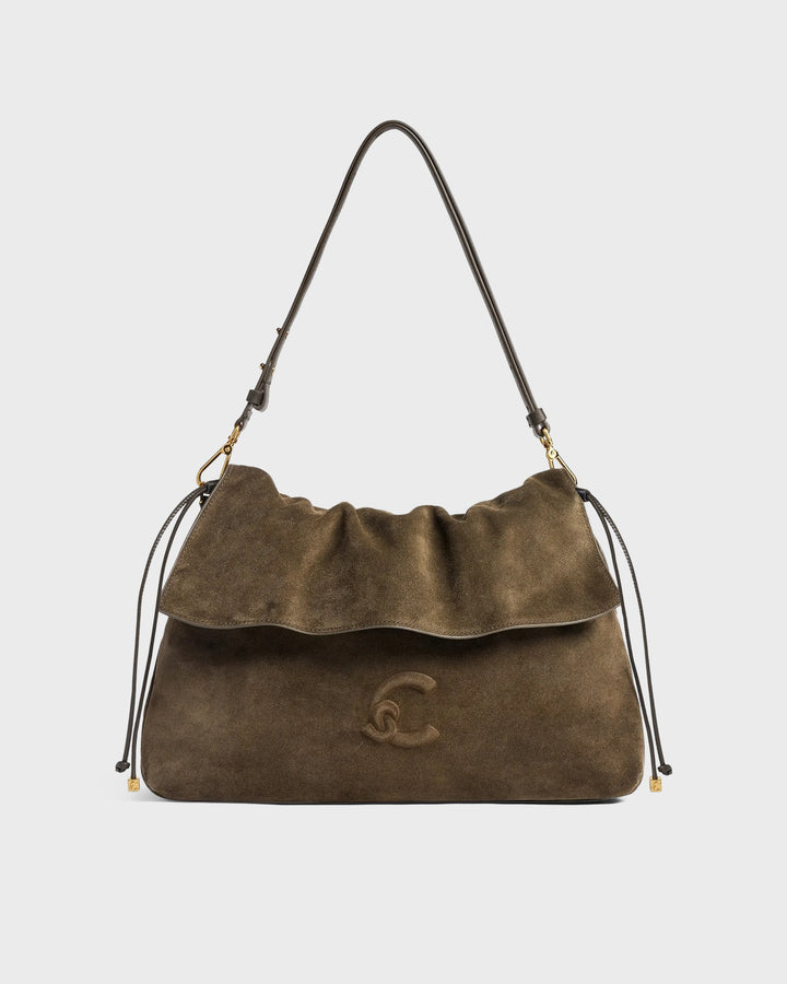 Coccinelle Handtasche Coccinelle Lidia Suede Fango