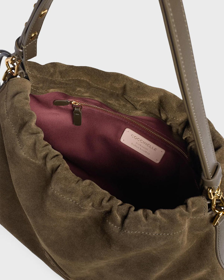 Coccinelle Handtasche Coccinelle Lidia Suede Fango – Bild 3