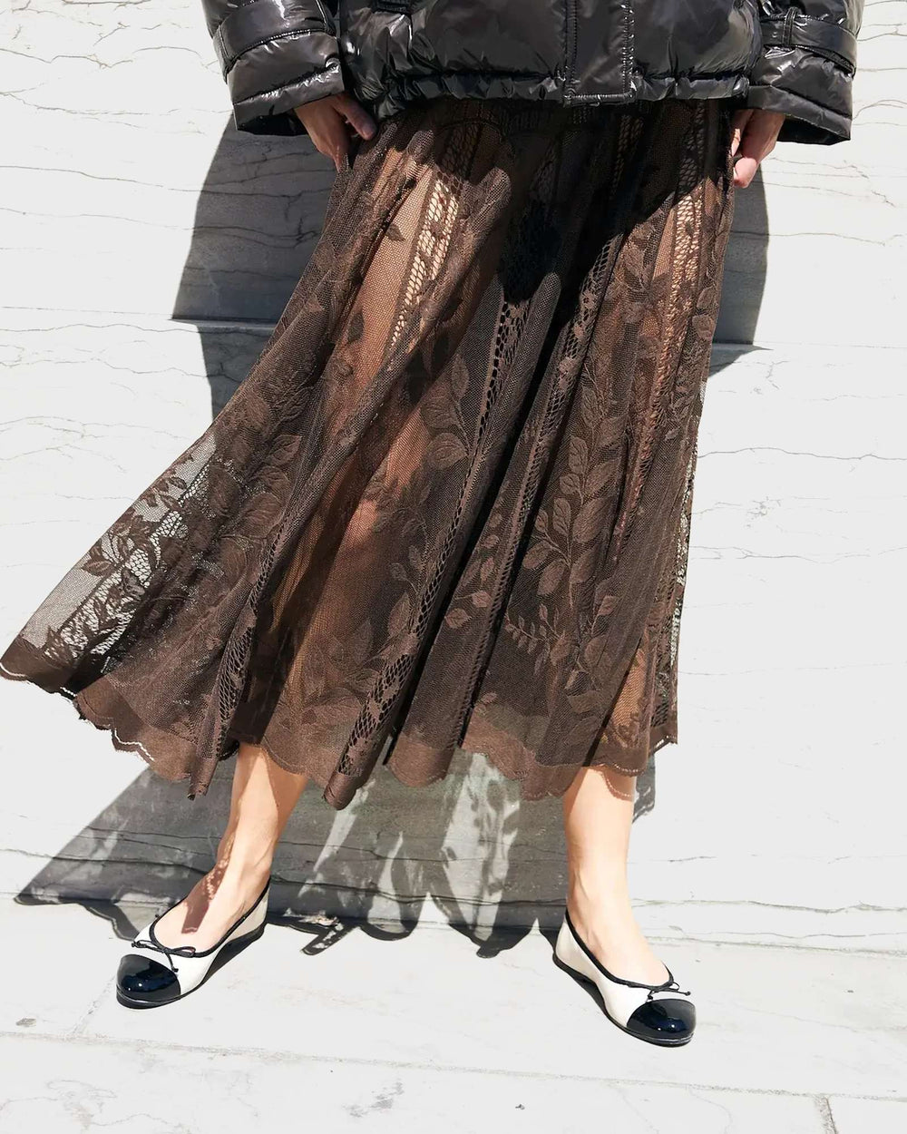 lollys laundry Rock CollinsLL Midi Skirt Dark Mokka – Bild 2
