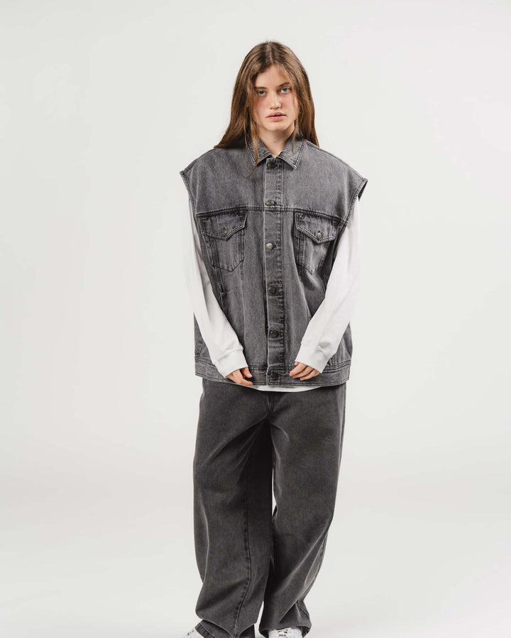 Denim Vest Grey