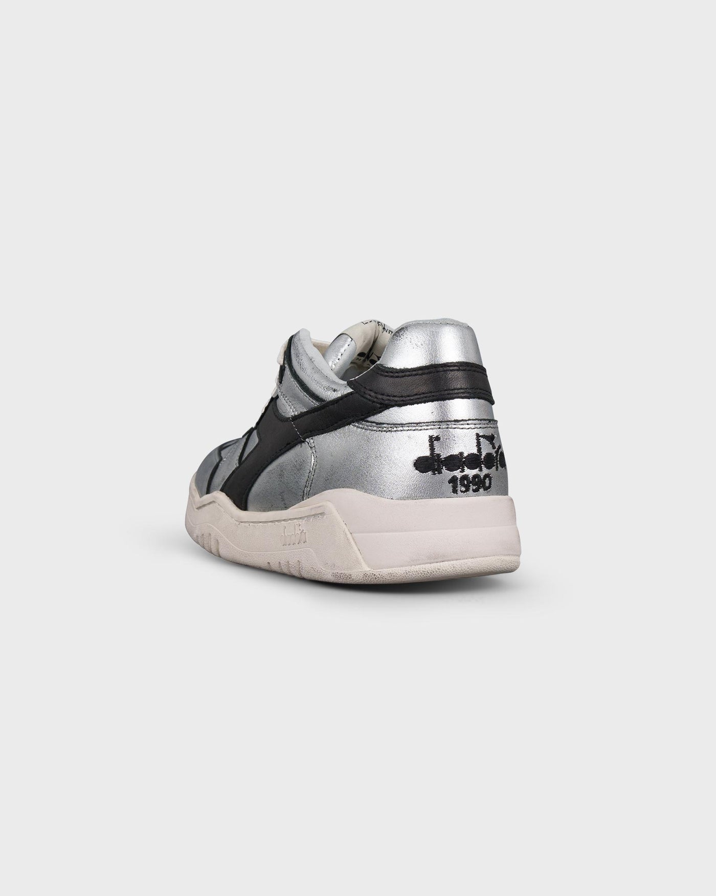 Diadora Damen Sneaker B.560 Silver Used Silver Metallic Black myMEID