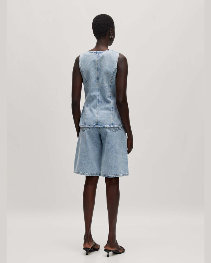 Lyla Denim Vest Light Blue