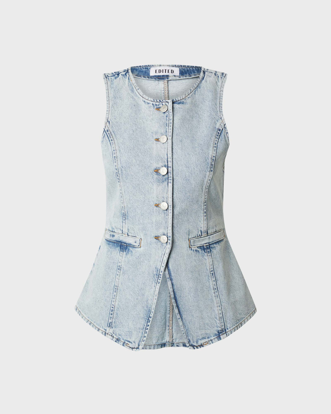 Lyla Denim Vest Light Blue