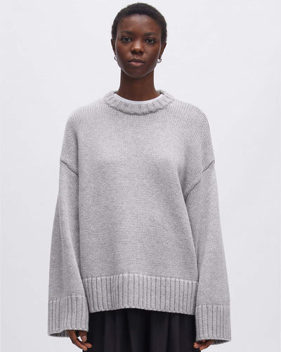 Oversize Christel Jumper Light Grey Melange myMEID