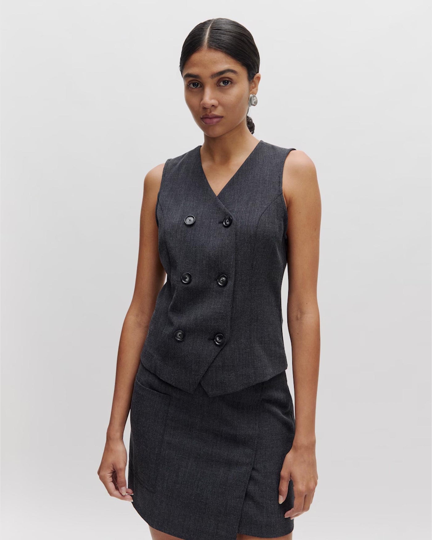 Skyler Vest Dark Grey Mélange myMEID