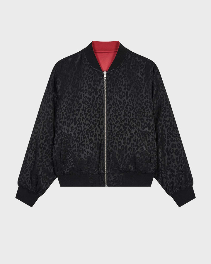 Elin Reversable Bomber Jacket
Leo Black/ Maroon