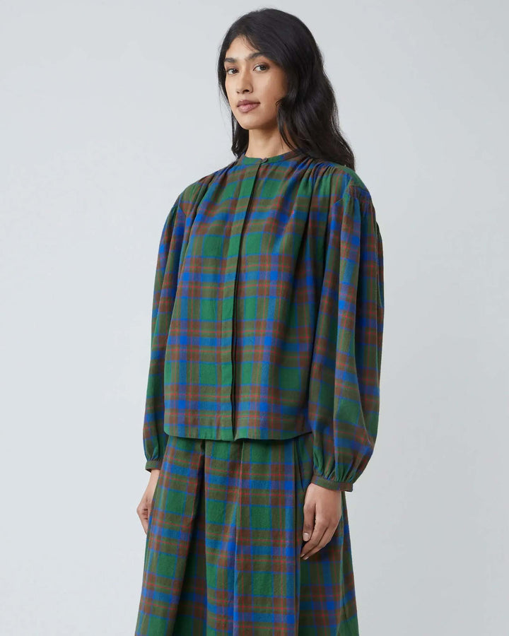 Emma Blouse N°809 Checks Royal Blue
