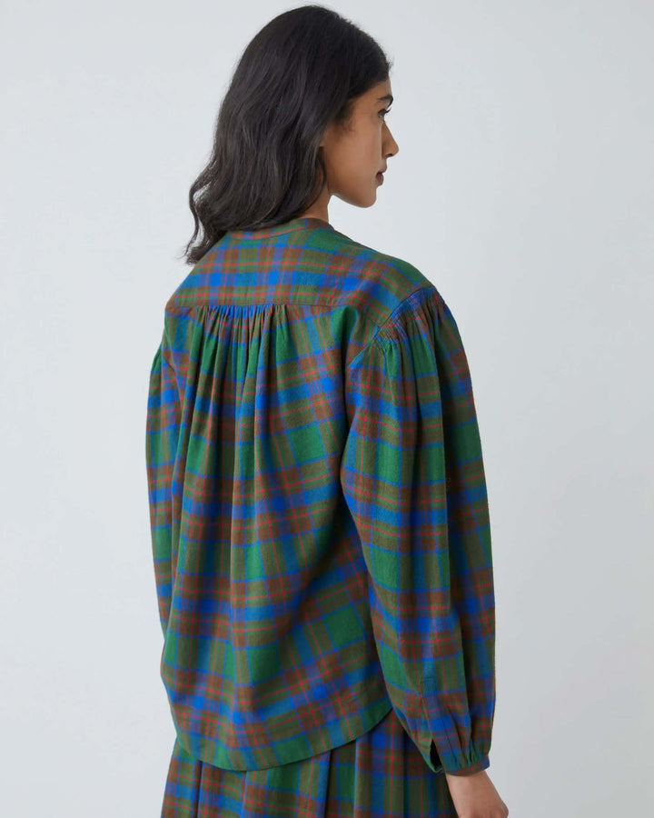 Emma Blouse N°809 Checks Royal Blue