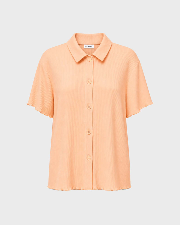 Fleur Short Sleeve Blouse Peach