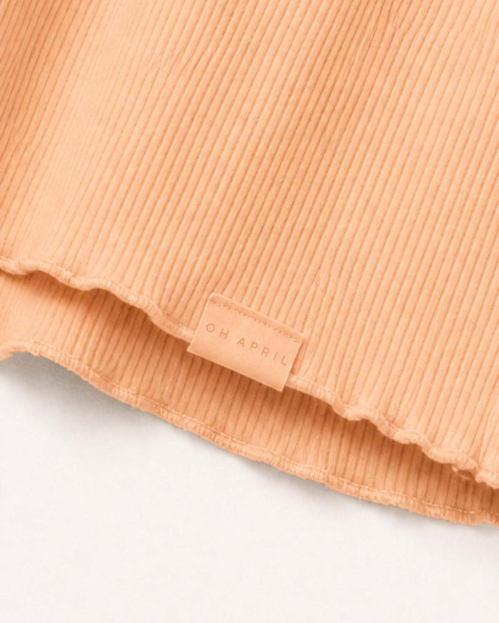 Fleur Short Sleeve Blouse Peach