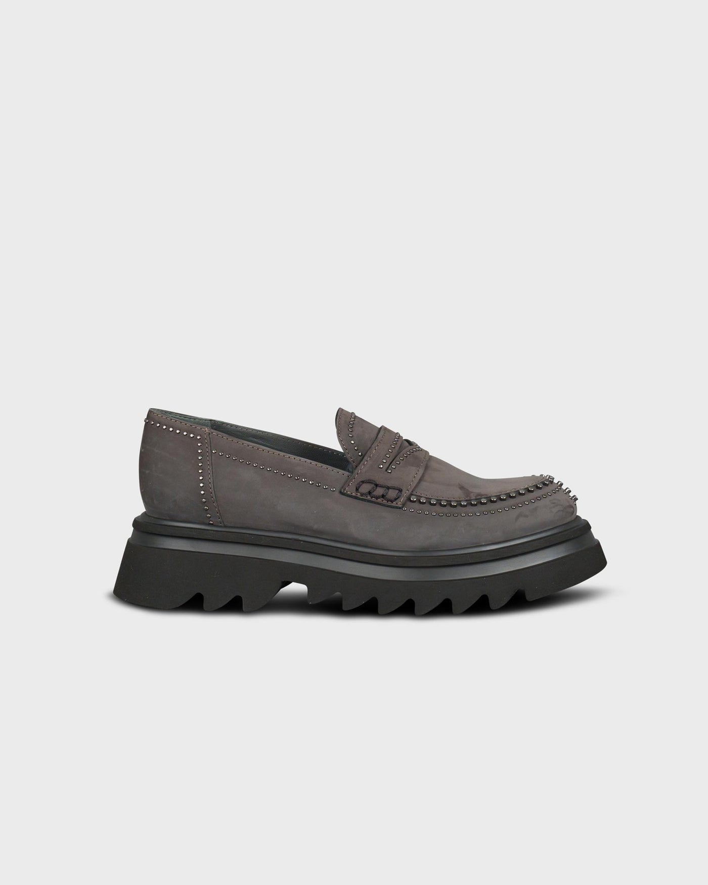 Fru.it Damen Loafer Kathy Asphalto Studs myMEID